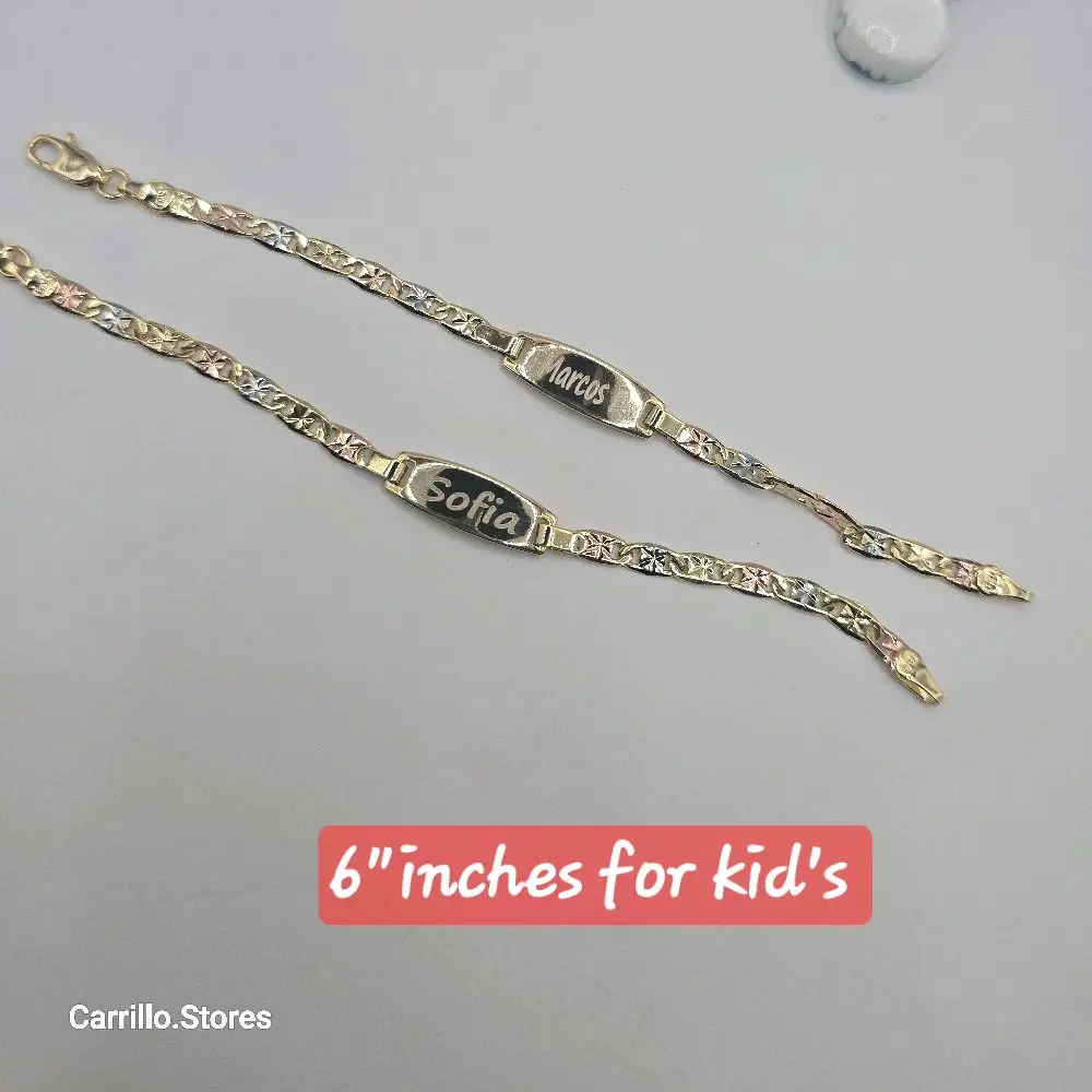 Personalization Available Kids Bracelets 3 Colors Gold Plated 6"inches Small Size More Styles price for each bracelet