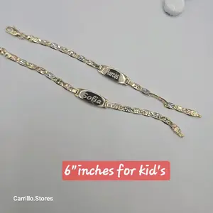 Personalization Available Kids Bracelets 3 Colors Gold Plated 6"inches Small Size More Styles price for both