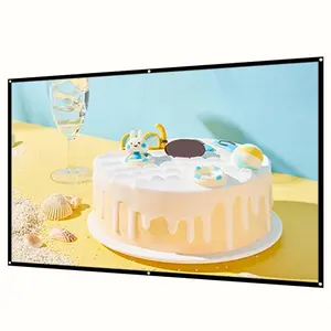 Portable Projector Screen, Foldable Projector Screen, High Density Screen, Supports Double Sided Projection, Outdoor Movie Projection High Density Screen