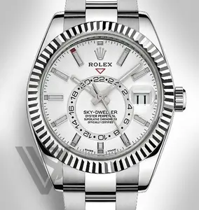 Rolex - Sky-Dweller - White Rolesor - White Index Dial  - Oyster Bracelet