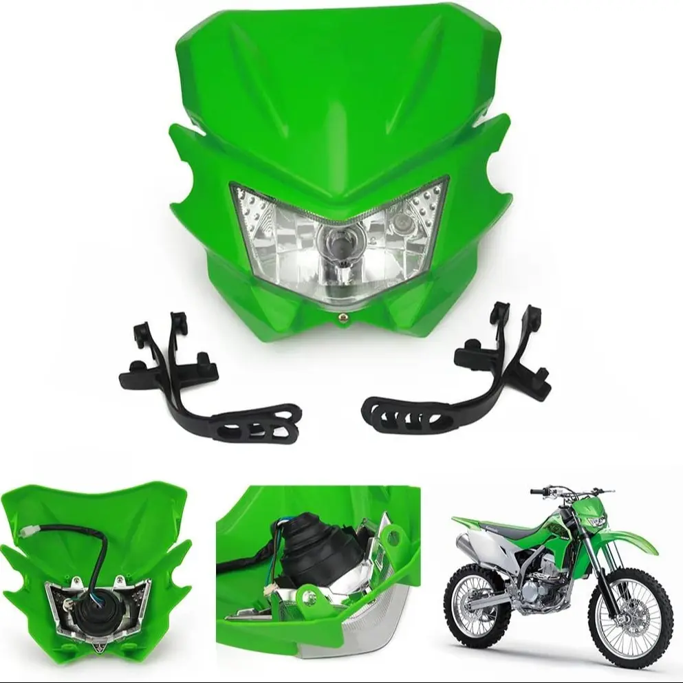 Dirt Bike Headlight Head Light Universal for Kawasaki KLX230R KLX300R KLX110 KX125 KX450F KX250F KDX200 KX450