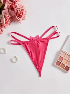 Women's Thong Panties Seamless Thin Lightweight Erotic Sexy Underwear Lingerie, Fitted Plain Design, All Seasons Wear, Belted Style, Minimalist