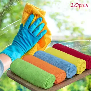 5/10pcs Multi-functional microfiber scouring pad, wet and dry cleaning cloth, absorbent towel, suitable for household cleaning, car wash cleaning, Car Cleaning Tool, and commercial cleaning.
