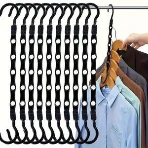 Space-Saving Plastic Clothes Hangers, Folding Closet Organizer, Closet Organization & Storage Solution, Home Decor Gift, Suitable for Men & Women, Christmas & New Year Gifts