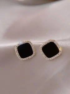 Black Earrings Women's Geometric Square Earrings