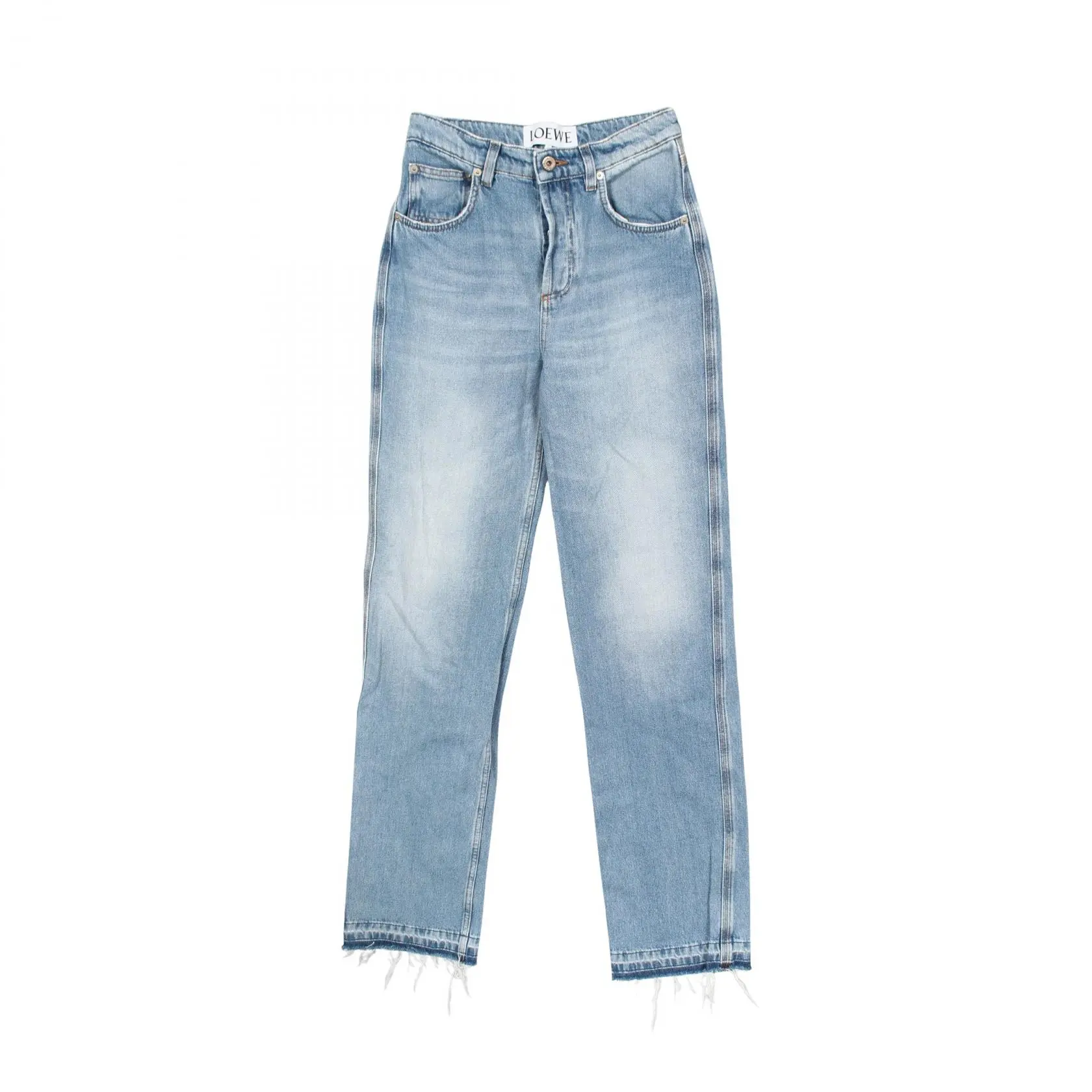 Pre-owned Loewe Cotton Small Leather Goods Denim Pants