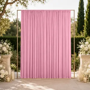 10ft x 12ft Spandex Backdrop Curtain Pink, 4-Way Stretch Wrinkle-Free Photo Booth Backdrop with Rod Pockets for Wedding & Events