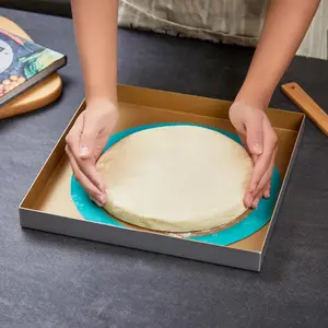 12-Inch Silicone Baking Round Mats Set of 2 - Heatproof Up to 480 ° F, Flexible for Large Pizza, Cakes, Pastries, Bread, Stackable Storage, Fits Toaster Ovens