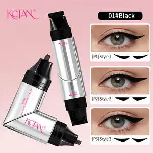 Easy Winged Eyeliner Tool – Rotating Dual-Head Eyeliner Stamp with 3 Tip Types, Quick-Dry Long-Wear Liquid Liner for Beginners & Everyday Makeup.