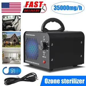 CleanTok Heavy Duty Ozone Generator 36000mg/h Air Purifier Ionizer Odor Eliminator Pet Smell Smoke Remover Car Detailing Basement 120M Timer