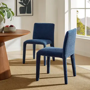 Rhodes Fabric Upholstered Dining Chair in Navy