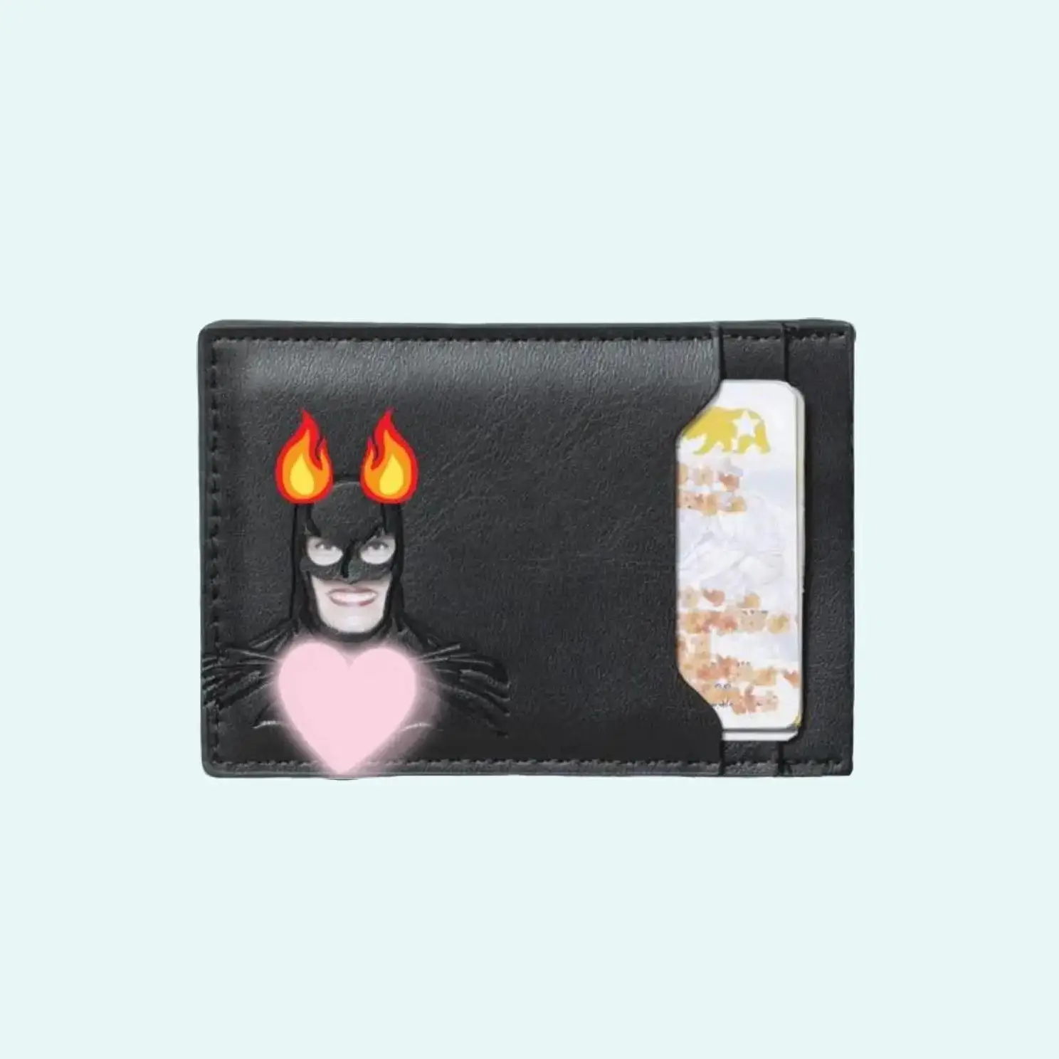 3-Tier Bat Hero Featuring ID Wallet, Driver License Holder, Best Gifts for Friends and Lovers,Suitable for Most Faces, Unisex