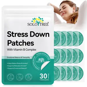 Solotree Stress Relief Patches 30pcs/bag, Natural Extracts From Lychee Fruit & Cortex Lomatii, Promotes Relaxation & Emotional Balance