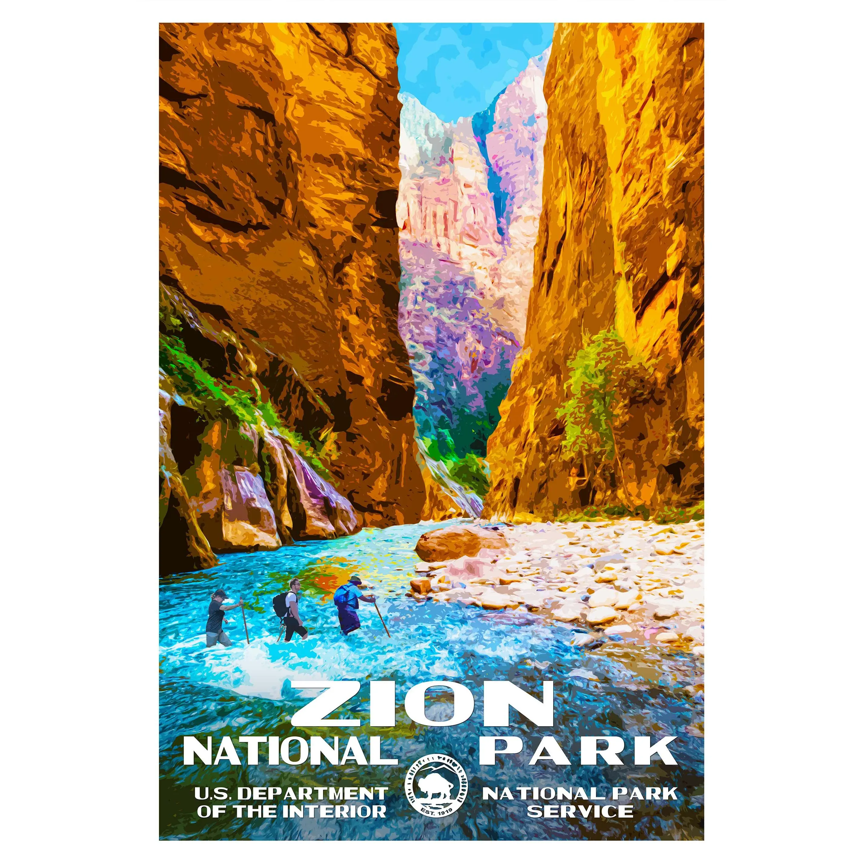 Zion National Park Poster - The Narrows