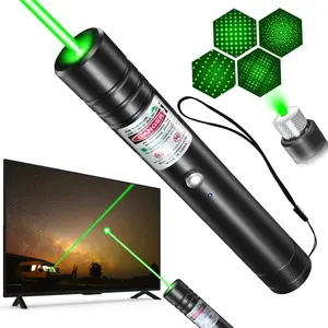 Green Laser Pointer High Power - Long Range Rechargeable Laser Beam, USB Charging for Hiking, Presentations & Outdoor Use (Professional-Grade Green Light)