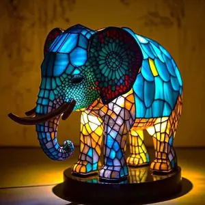 Animal Series Resin LED Night Light - Art Figurine Statue for Home Desktop Decor