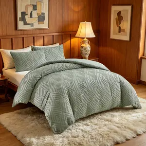 Wave pattern duvet cover set 2/3 (1 duvet cover + 1/2 pillowcase), Comfy bedding sets, fresh and soothing style, simple and warm bedding, enhances bedroom quality, suitable for all seasons, 9 sizes, 2 colors, bedroom, guest room
