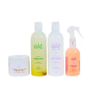 Capilar Hair Care Set - Anti-Grease Shampoo & Cotton Conditioner - Thermal Protector & Coconut Hair Treatment - Complete Hair Care Routine Haircare