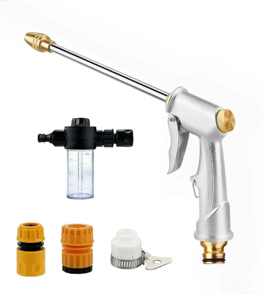 【 Fall Sale Deals】Portable High Pressure Water Sprayer,Garden Hose Nozzle, (Includes a Foam battle),fits 3/4" Garden HoseThread,for Lawn & Garden,WashingCars, Garden,Cleaning,ShoweringDogs&Pets Watering Attachment Watering Tool Garden Watering System