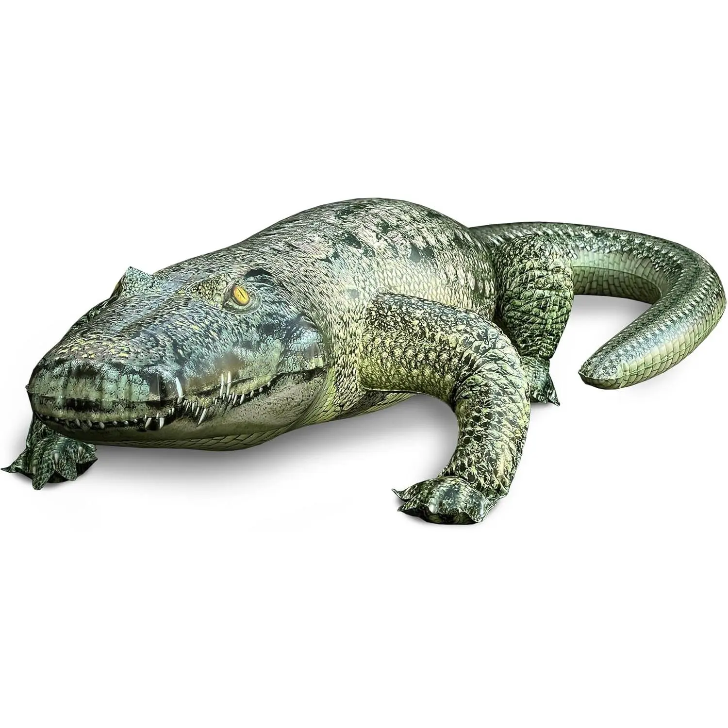 49” Long Inflatable Alligator Toy Green Realistic Africa Animal Design Garden Decor Photo Wildlife Safari Theme Decoration Bird Deterrent Thanksgiving Christmas Winter 1 pc