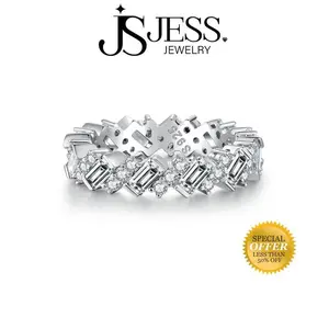 [#210] Couples Comfort Fit Wedding Bands, Cubic Zirconia, 925 Sterling Silver Jewelry, Pretty Ring, Gift for Women