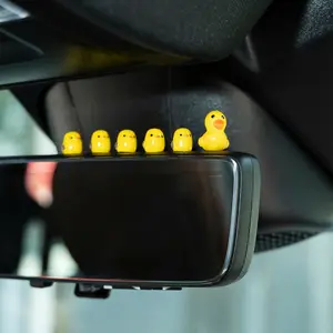 Joytutus 5-Piece Cute Mini Duck Car Interior Decorations for Dashboard & Rearview Mirror Easy Install Versatile Use Perfect Gift for Men & Women Valentine's Day Travel Essential