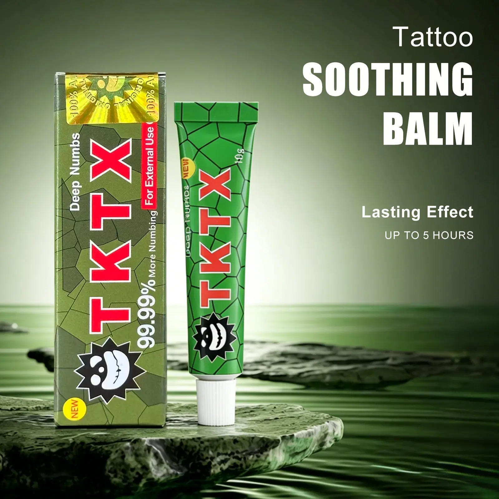Buy 2 Get 1 Free | TKTX Green 99% International Tattoo Numbing Cream | Pain-Free Tattoos | Ultra-Potent Numbing Formula for Uninterrupted, Distraction-Free Inking