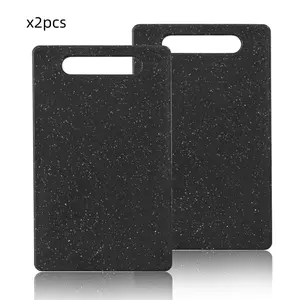2pc Plastic Cutting Board Set, Kitchen Chopping Board, Comfortable Grip, Dishwasher Safe, Non-Slip, Durable, Ideal for Food Prep, Home & Kitchen Use