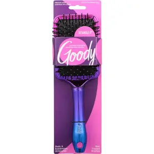 Goody Dream Detangle Paddle Brush - For All Hair Types - Ion Infused Bristles for Frizz-Free and Glossy Styling - Pain-Free Hair Accessories for Women, Men, Boys, and Girls