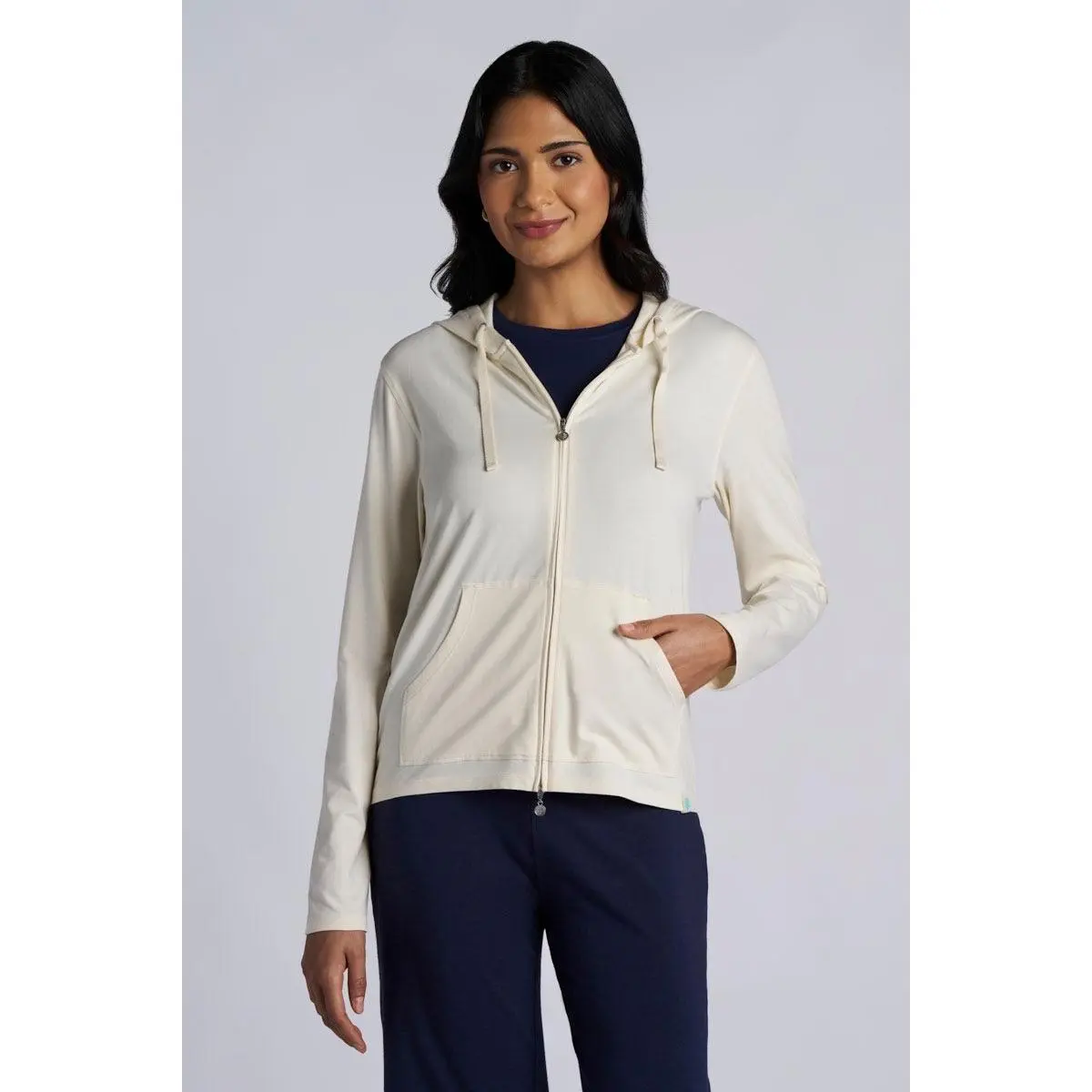 Seaside | Women's Zip-Up Hoodie | Vanilla