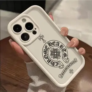 Line-drawn cross-shaped horse hoof mark Phone Case for iPhone 17 AIR 17 PRO 16 PRO 15  PRO MAX  14 PLUS 13 PRO 12 11 PRO XS MAX X XR Plus Shockproof Protective Cover Full Protection Anti-Drop