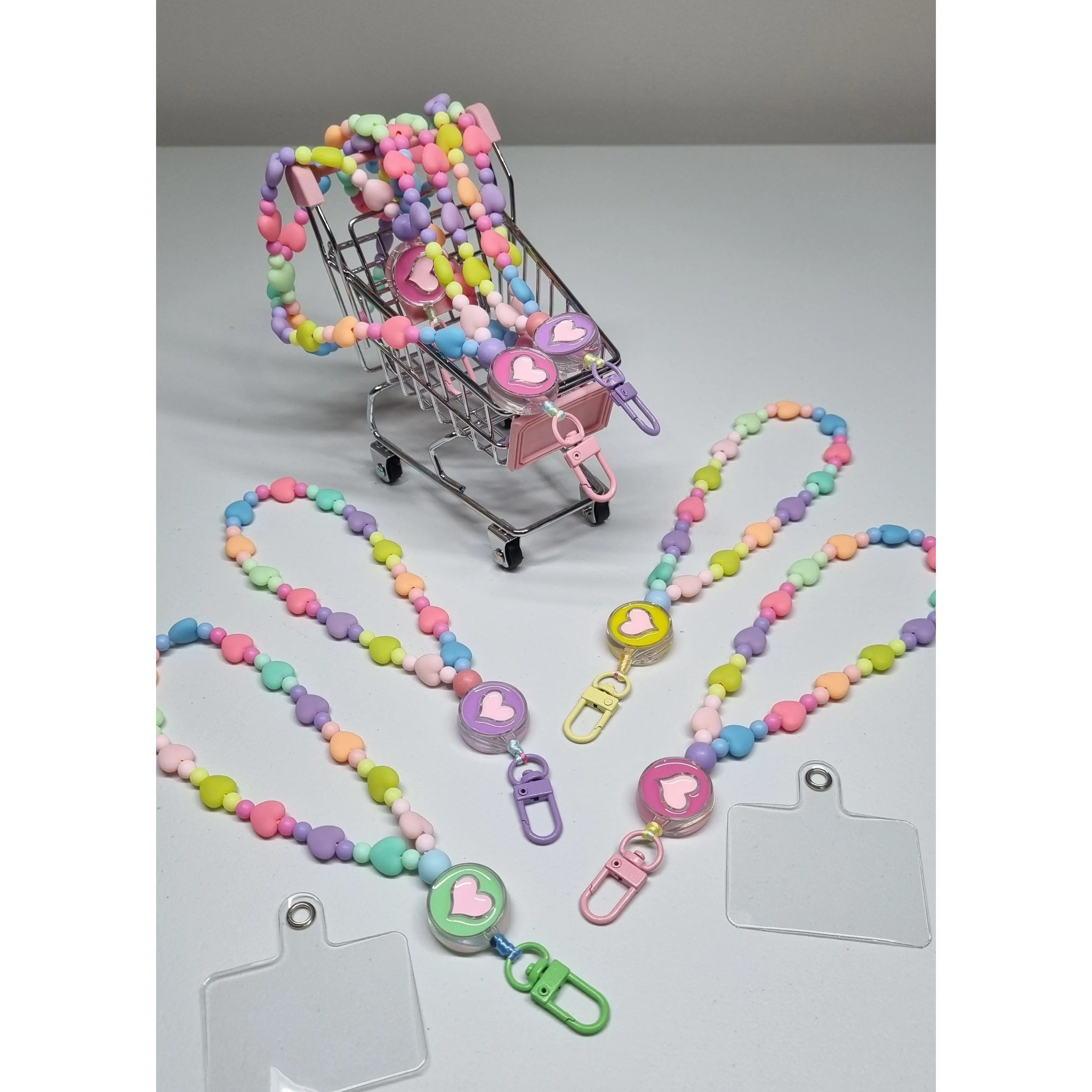 Pastel Hearts Phone - Bag Charm 🌈