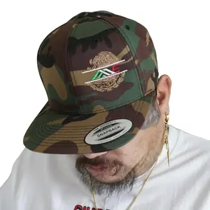 Camo Mexican Eagle with Custom Name Embroidered SnapBack Personalized with your name of choice