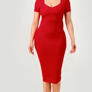 Red Bow Dress - Simple Design with Bow Detailing as shown