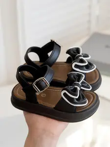 Cute Bow Decorated Sandals, Fashionable Breathable Outdoor Shoes for Girls, Casual Comfortable Flat Shoes for Daily Wear, Bowknot Design Sandals