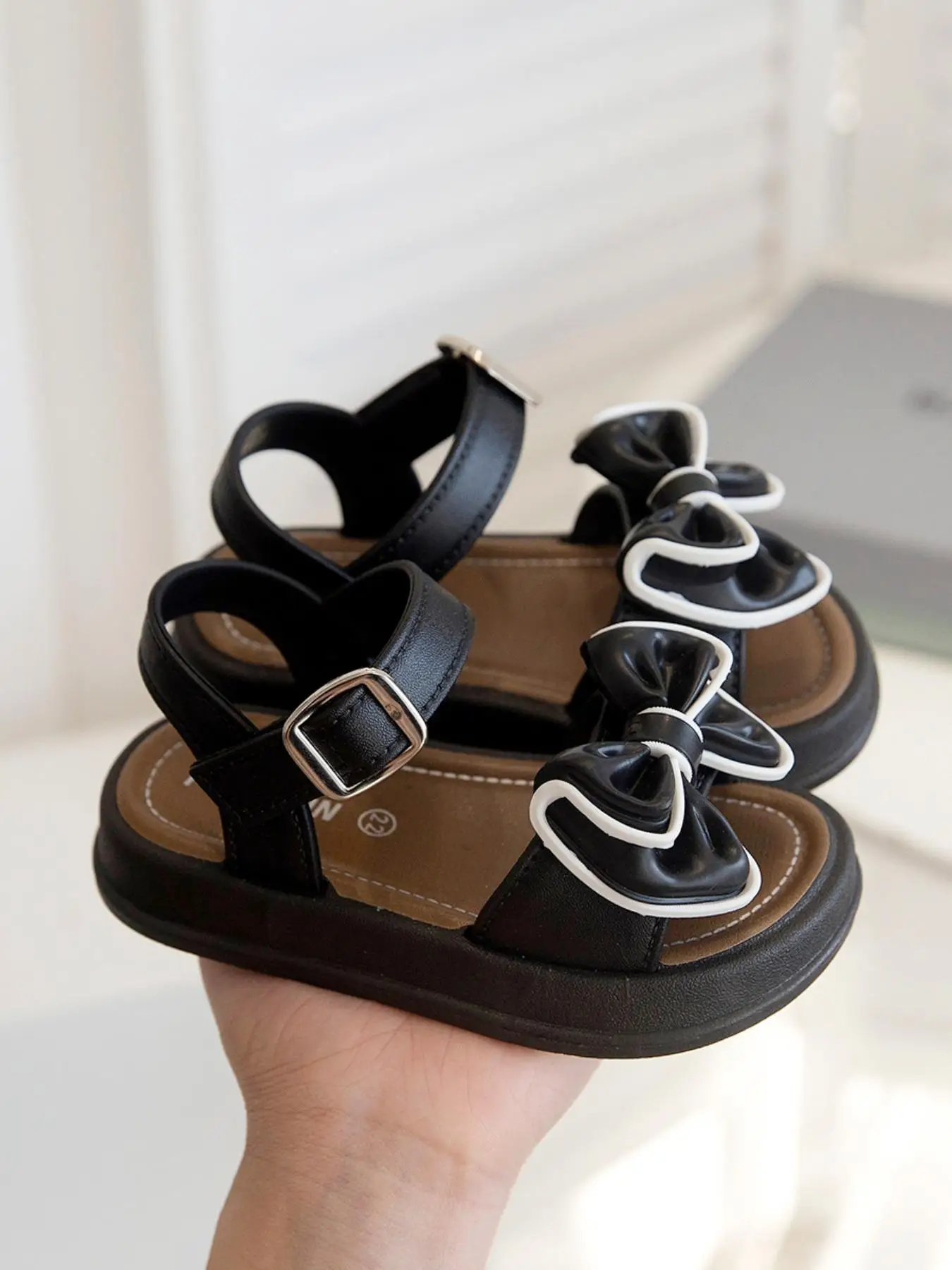 Cute Bow Decorated Sandals, Fashionable Breathable Outdoor Shoes for Girls, Casual Comfortable Flat Shoes for Daily Wear, Bowknotsandals