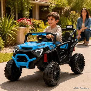 24V 400W Kids Ride-On Electric UTV for Kids Outdoor Play, Ages 3+, Parent Remote Control, 4-Wheel Shock Absorption, LED Lights, Portable Handle, Advanced Center Panel with USB, MP3 Player, Bluetooth, Power Display