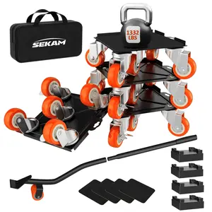 SEKAM Furniture Moving and Raising Tool Set, 360° Rotatable Furniture Moving Tool, Furniture Moving Wheel, Furniture Moving Tool for Bed, Sofa, Desk