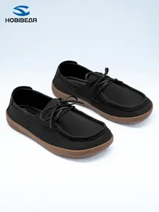 HOBIBEAR Unisex Moccasins, Soft Sole Slip-On Casual Walking Shoes, Wide Toe Breathable Driving Flat Heel Loafers for Spring & Autumn