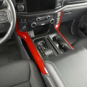 For Ford F150 2021+ ABS Gear Shift Side Panel Trim Strip Car Interior Accessories High-Quality UV Coated Easy Installation Seat Replacement