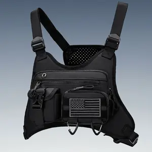 Men's tactical backpack, outdoor sports training bag, waterproof hiking vest bag, gym workout bag, essential item for fitness men, outdoor cycling bag, running vest bag, multi-functional bag, jungle exploration bag