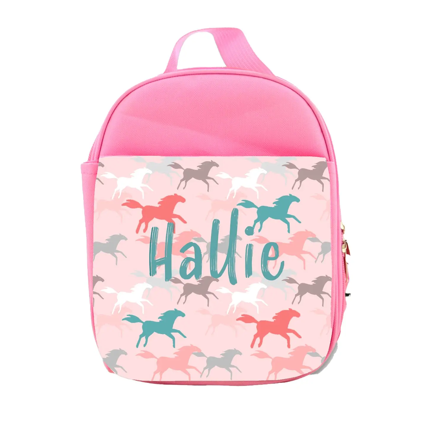 Personalized Insulated Lunch Bag- Pink Ponies