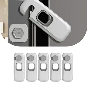 5-Pack Proof Refrigerator Lock for Fridge, Drawers, Dishwasher, Oven, and Cupboard - No Tools Needed Adhesive Locks