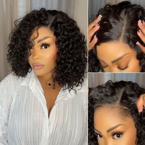 [New Arrival] Frodio  Veralux™ Synthetic Fiber + Human Hair Curly T-Part Lace Wig Pre-Cut Lace | Glueless, Natural Hairline, Fluffy Curls, Ready to Wear #summervibes#SohoChic