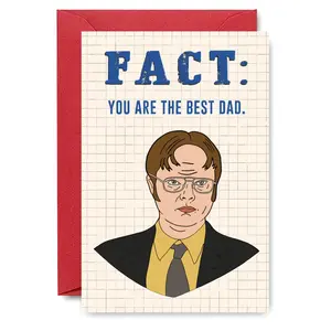 Fact You Are The Best Dad Greeting Card, Funny Quote Greeting Card, Unique Gift for Dad, Stepdad, Father-in-law, Cool & Quirky Dad