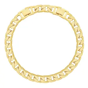 September Laurel  Women's 14K Gold Plated Cuban Link Anklet, Chunky Gold Chain Ankle Bracelet, Summer Beach Foot Jewelry, Mother's Day Gift for Women