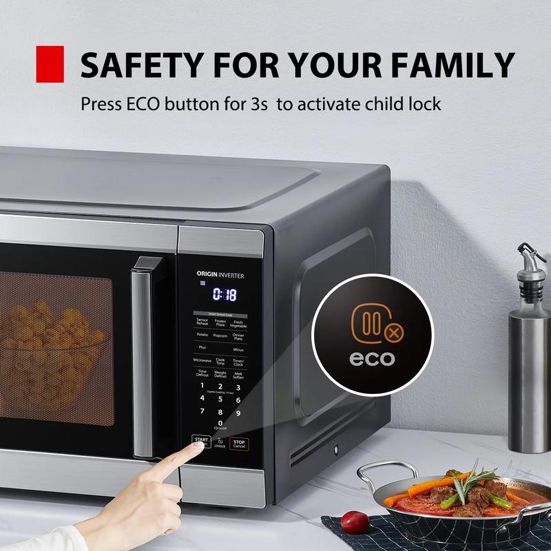 Toshiba 2.2 cu. ft. 24.4'' Microwave Oven in Stainless Steel - Compact Design for Home Use