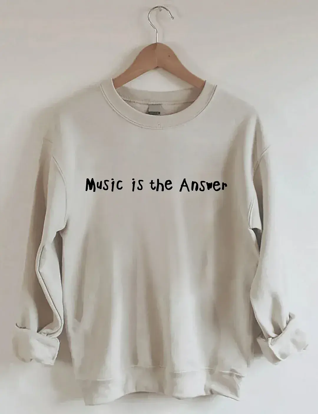 Music Is The Answer Sweatshirt, Music Lover Sweatshirt, Singer Crewneck, Vocalist Gift Idea