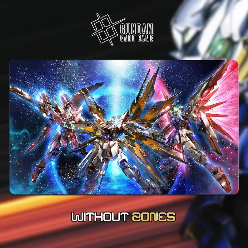 [Sale off up to 65%][Free Ship] Gundam Destiny, Gundam TCG Playmat - With or Without Zones, TCG Playmat, Trading Card Game Playmat