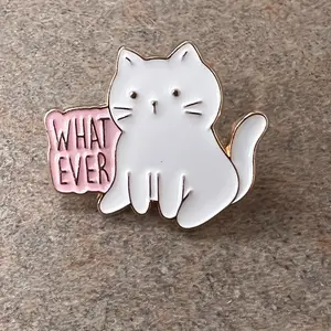 Whatever Cat Enamel Pin